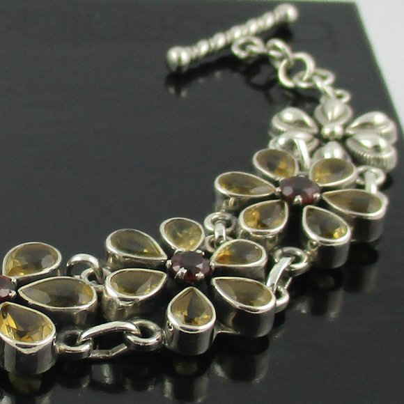 Citrine & Garnet Artisan Crafted 8.70ct Bracelet - Picture 3 of 7